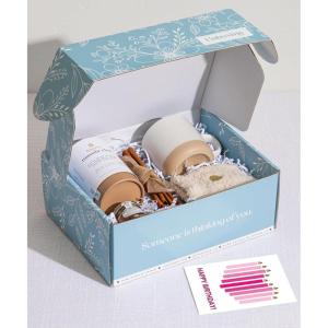 imageUnboxme Thank You Gift Basket For Women Show Your Appreciation with the Warm  Cozy Care Spa Box A Thoughtful Self Care Gift for Clients Coworkers Friends and EmployeesHappy Birthday Card