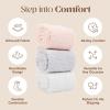 imageUnboxme Gifts Warm ampamp Cozy UltraLuxe Cloud Sock for Women ampamp Men  Super Soft Luxurious Fabric Sleep SocksDove Grey Cream White Blush Pink