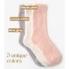 imageUnboxme Gifts Warm ampamp Cozy UltraLuxe Cloud Sock for Women ampamp Men  Super Soft Luxurious Fabric Sleep SocksDove Grey Cream White Blush Pink