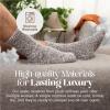 imageUnboxme Gifts Warm ampamp Cozy UltraLuxe Cloud Sock for Women ampamp Men  Super Soft Luxurious Fabric Sleep SocksMens Heather Charcoal