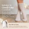 imageUnboxme Gifts Warm ampamp Cozy UltraLuxe Cloud Sock for Women ampamp Men  Super Soft Luxurious Fabric Sleep SocksNon Slip Stone