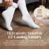 imageUnboxme Gifts Warm ampamp Cozy UltraLuxe Cloud Sock for Women ampamp Men  Super Soft Luxurious Fabric Sleep SocksSnow White