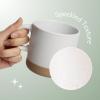 imageUnboxme Givenne Ceramic Large Latte Mug Set of 4 16oz  Microwavable Porcelain Coffee Cups With Big Handle  Modern Boho Unique Style For Any Kitchen Microwave Safe Stoneware  Assorted Neutrals1piece