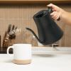 imageUnboxme Givenne Ceramic Large Latte Mug Set of 4 16oz  Microwavable Porcelain Coffee Cups With Big Handle  Modern Boho Unique Style For Any Kitchen Microwave Safe Stoneware  Assorted Neutrals4piece Set