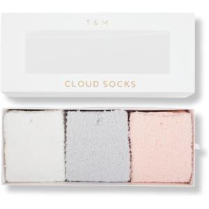 imageUnboxme Gifts Warm ampamp Cozy UltraLuxe Cloud Sock for Women ampamp Men  Super Soft Luxurious Fabric Sleep SocksDove Grey Cream White Blush Pink
