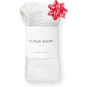 imageUnboxme Gifts Warm ampamp Cozy UltraLuxe Cloud Sock for Women ampamp Men  Super Soft Luxurious Fabric Sleep SocksSnow White